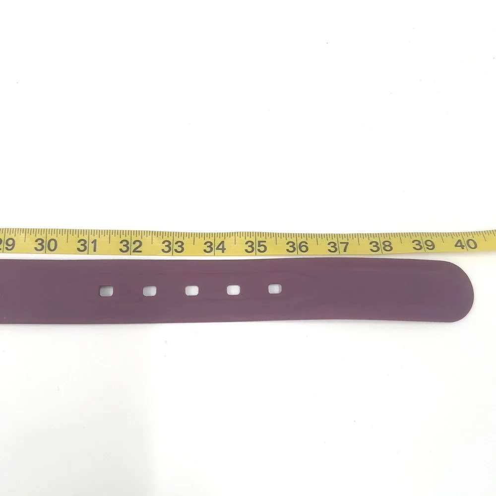 Jelly Belt Purple Matte Rubber Translucent Buckle Kidcore Y2K 32-36 in M | L